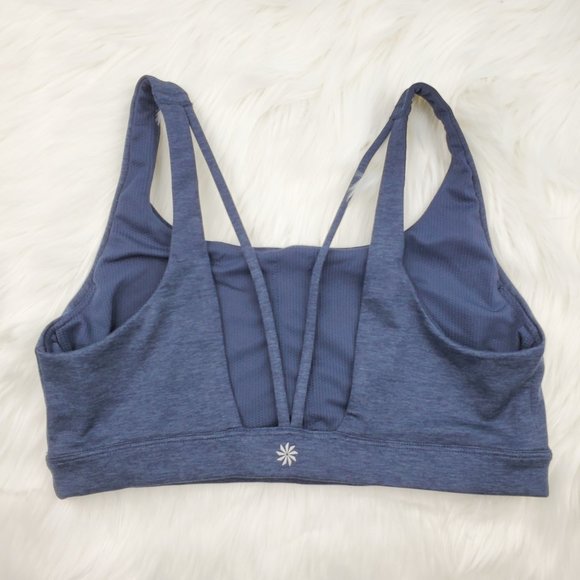 NWOT Athleta Navy Softluxe Exhale Sports Bra - Picture 6 of 8